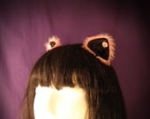Pink and Black Kitty Ears With Tiny Pink Roses - Absolute Devotion