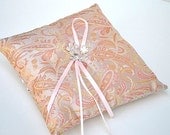 Pink Ring bearer pillow 100%-Donation to ACS wedding ring pillow survivor