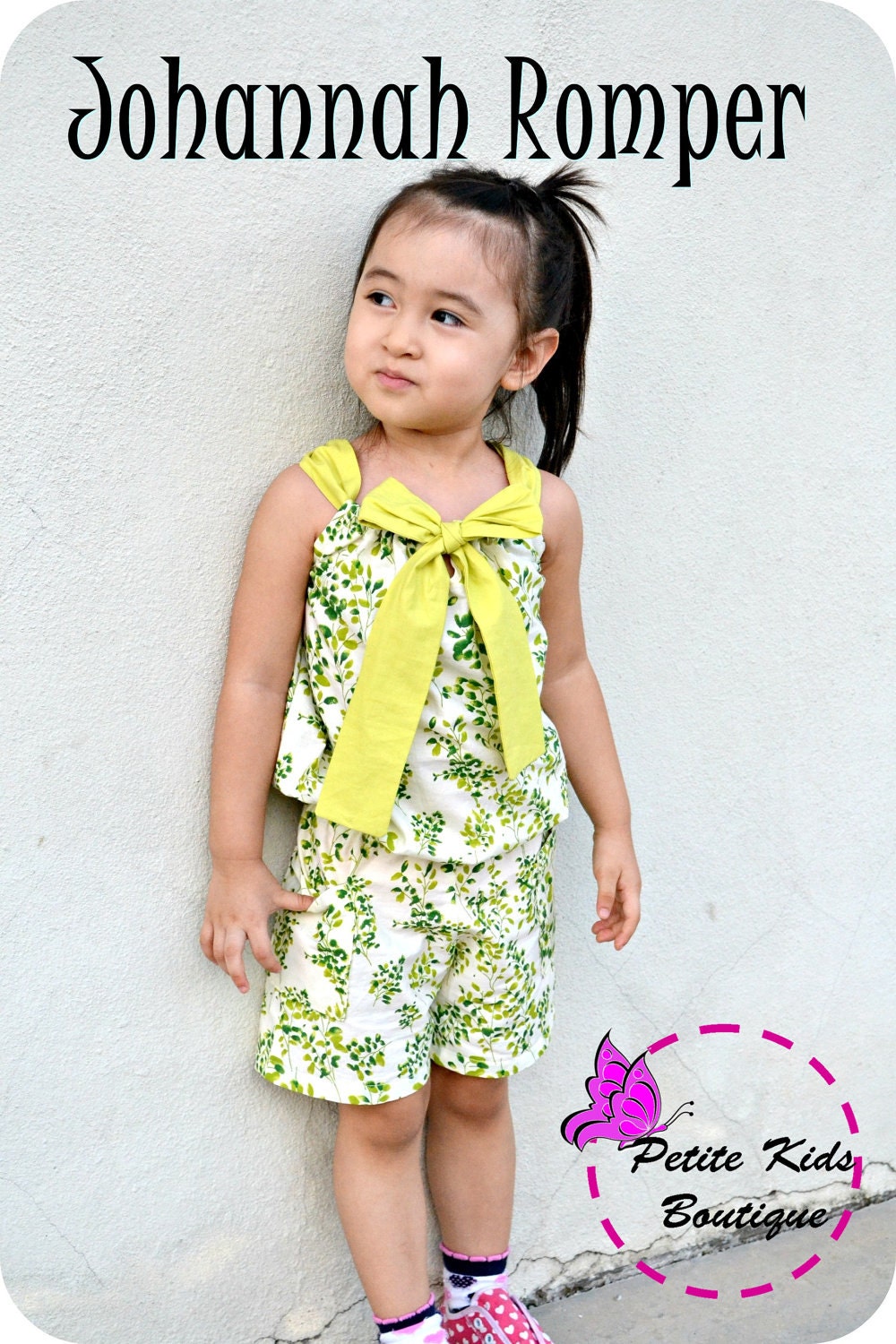Johannah Romper for Girls 12M-10Y PDF Pattern & Instructions-Easy sew-Comfortable and convenient to wear-Great for summer/spring