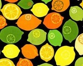 Fabric by the yard Robert Kaufman Metro Market Lemons and Limes in Lemon 1 yard