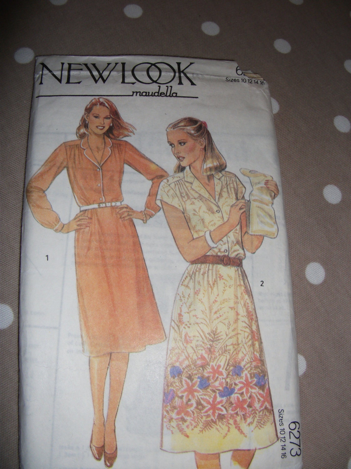 Vintage 1970s New Look dress pattern size 10 to 16 no 6273