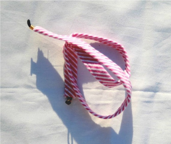Red Stripe Seersucker Sunglass Croakies