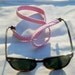 Red Stripe Seersucker Sunglass Croakies