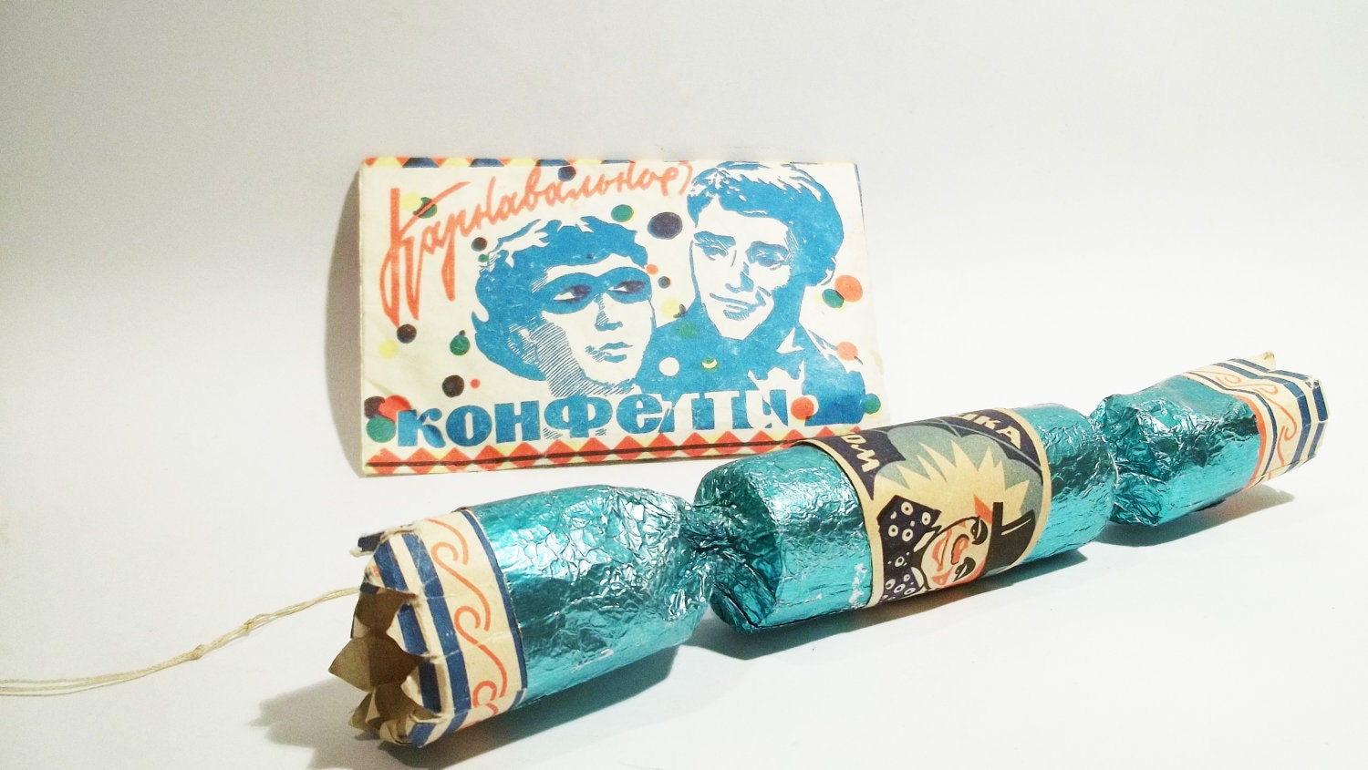 Confetti and party popper for vintage party, Circus, Carnival