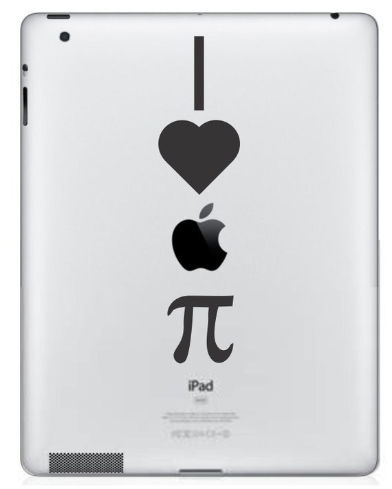 I Love Apple Pie iPad/iPad 2 Vinyl Decal FREE SHIPPING