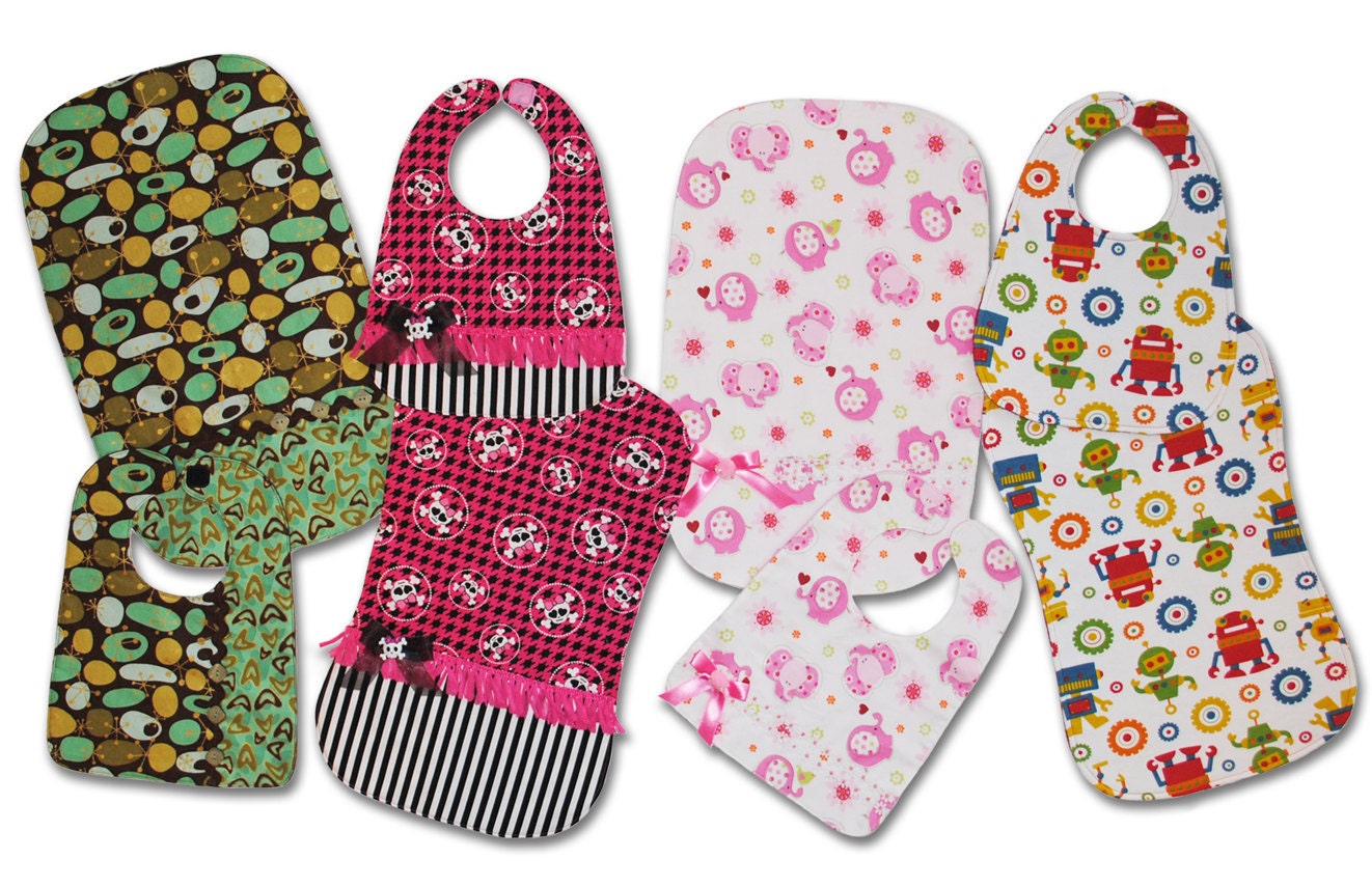 BASIC to BLING Bibs and Burp Cloths - Downloadable PDF Pattern