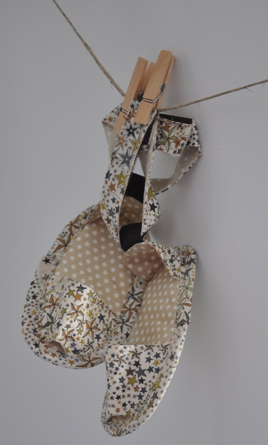 Adorable handmade baby boy sandals in Liberty.