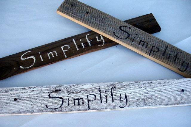 Rustic Reclaimed Wood Sign Key Rack Simplify Primitive Country Farmhouse Cottage