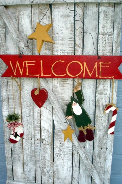 items similar to rustic christmas welcome sign primitive items similar to rustic christmas welcome sign primitive