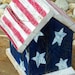 Reclaimed Wood Americana Flag Birdhouse Fourth of July Patriotic President's Day