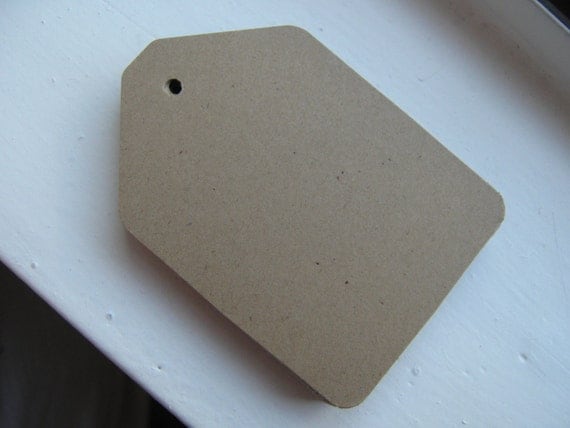 Kraft Brown Die Cut Tag Labels for Gifts, Prices or Paper Crafts - Set of 150 - Shipping Il_570xn