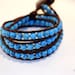 Turquoise Beaded Triple Wrap Bracelet -  Chan Luu Style