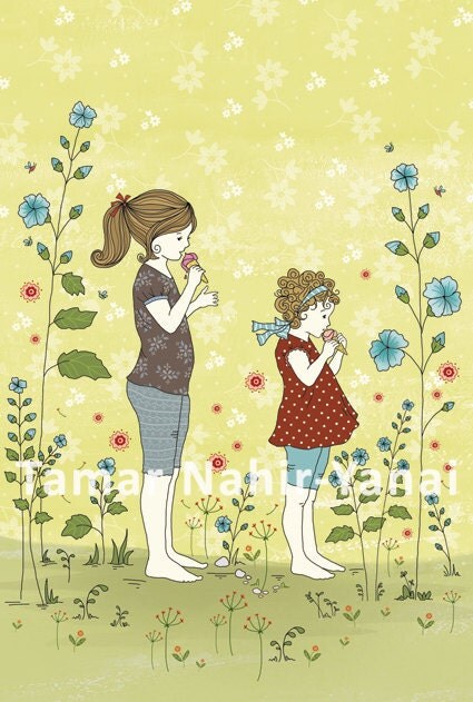 Summer And Ice-cream Greeting Card