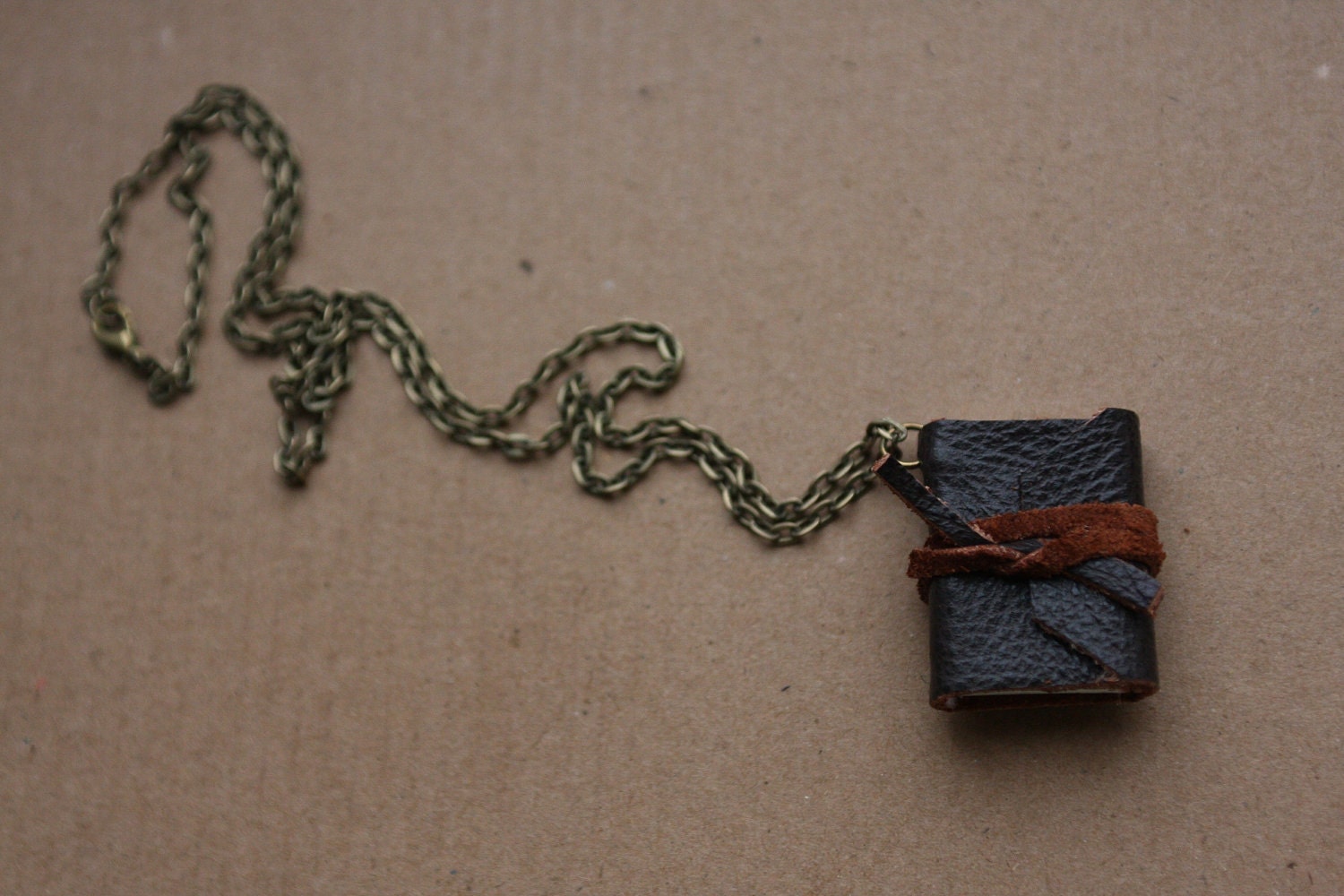 Unique Mini book necklace with poem - LIFE IS FINE by Langston Hughes