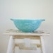 Pyrex Blue Scroll Turquoise Cinderella Bowl 2.5 Qt. No. 443