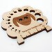 Sheep Knitting Needle Gauge, Laser Cut Wood, Sizes 0 to 17, Ruler