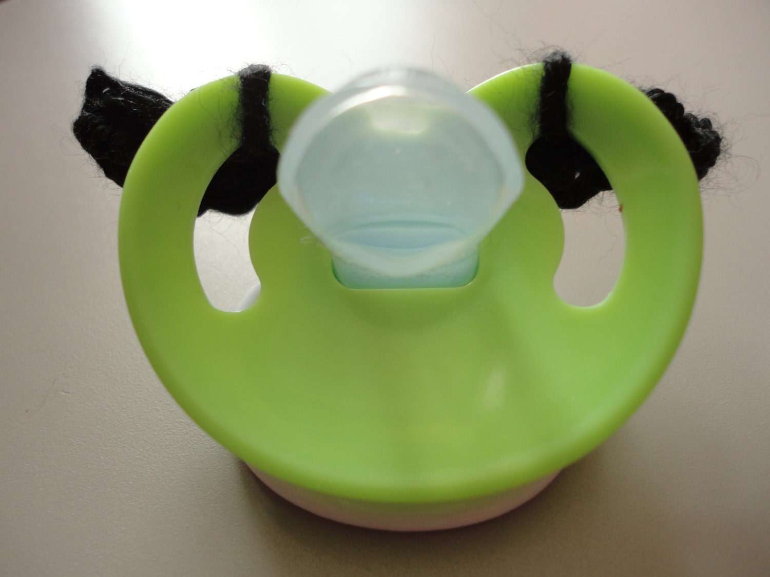 Crocheted mustache pacifier The Classic