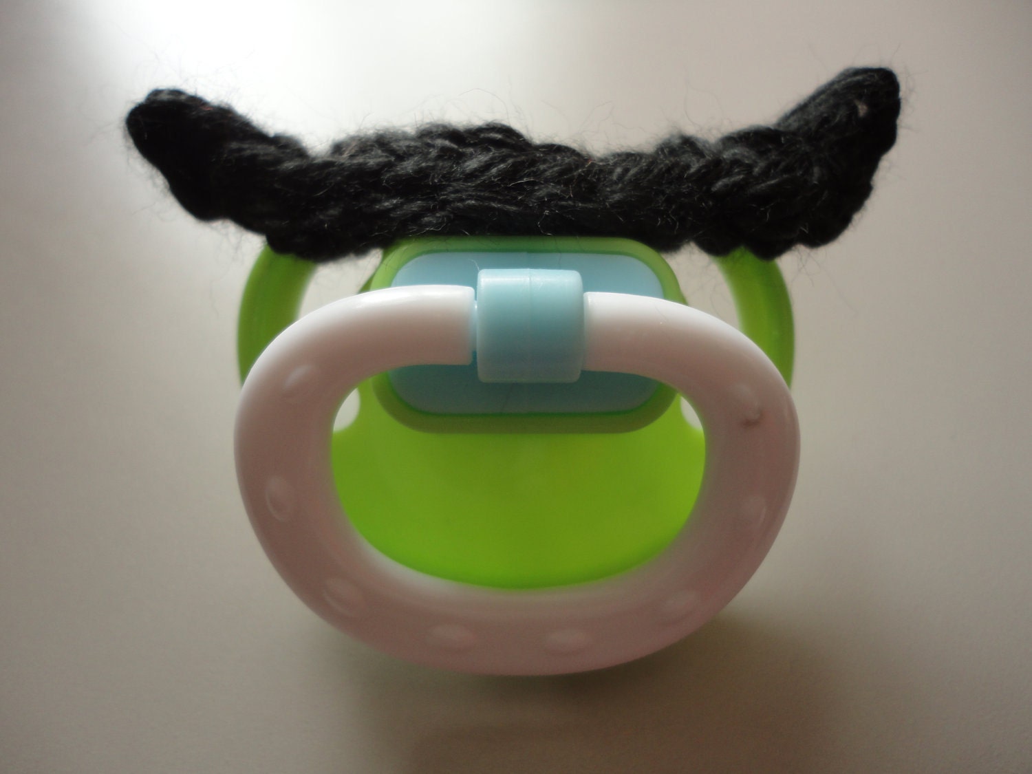 Crocheted mustache pacifier The Classic