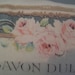 Savon French Style Aubusson Pink , Blue,Vintage Perfume Label Roses Cushion bolster pillow