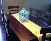 108" Zig Zag Yellow Chevron Table Runner - Buffet Server/Table Runner For Weddings or Home Decor- Customizable