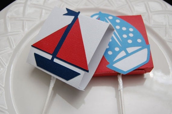 Lollipop Favor, Lollipop Cover, Brownie Pop, Cake Pop, Sailboat Theme, Sailboat Birthday, Nautical Birthday, 12 Pcs