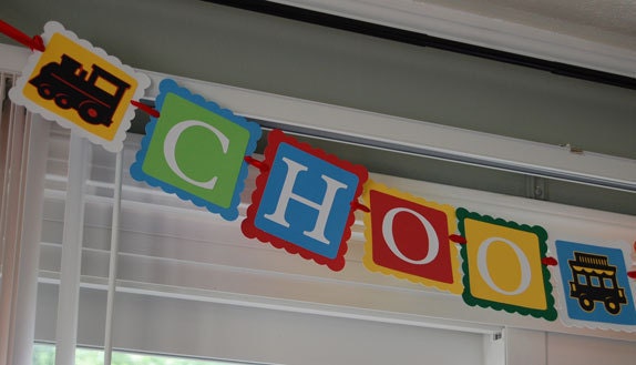 Choo Choo Banner, All Aboard, Train Theme, Train Birthday, Train Baby Shower Il_570xn