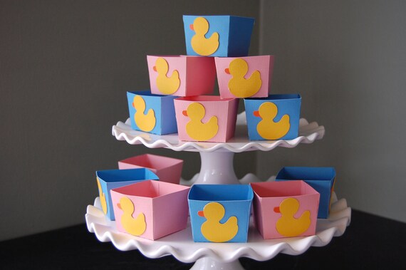 Duck Candy Cups, Nut Cups, Duck Baby Shower, Gender Neutral Shower, Duck Birthday, Rubber Duck, Duck Shower, Pink and Blue, 12 Pcs Il_570xn