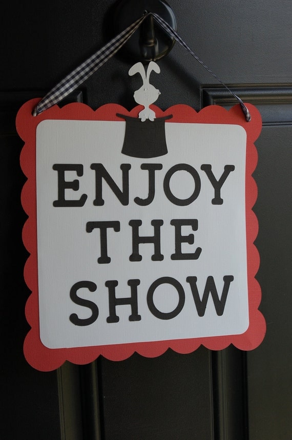 Magic Door Sign, Magic Party Supplies, Magic Welcome Sign, Enjoy the Show Il_570xn