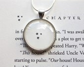 J K Rowling 'Stars' Book Page Necklace