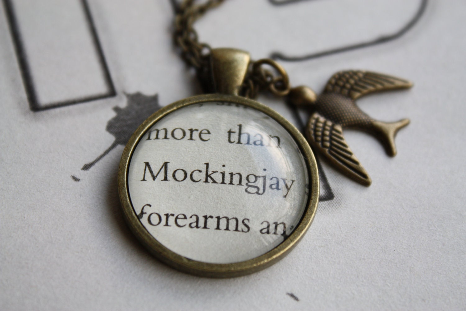Hunger Games 'Mockingjay' Charm Long Necklace