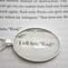 Hunger Games 'I Tell Him, 'Real'' Book Page Necklace