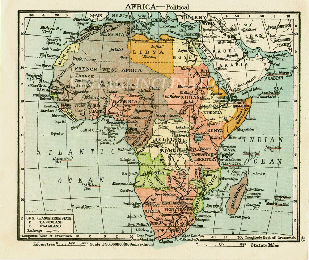 africa map 1940