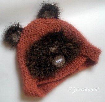 Fun bear hat-Newborn to Adult- Made to Order