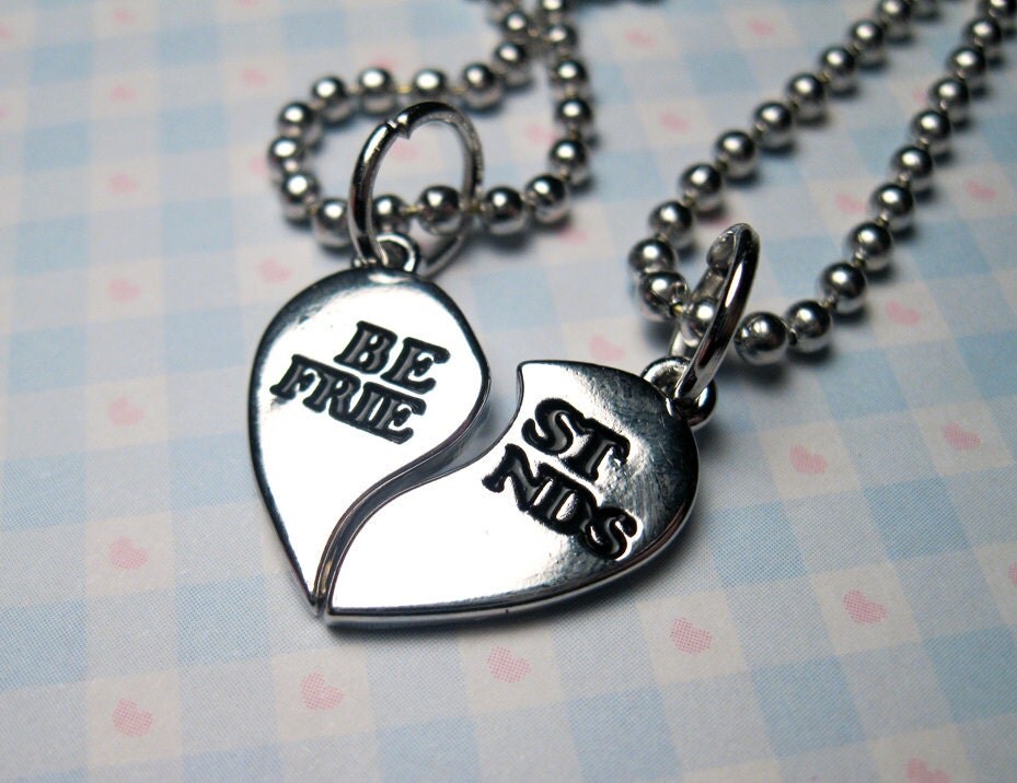 boyfriend girlfriend necklaces half hearts
