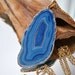Blue Agate Druzy Slice Necklace