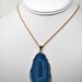 Blue Agate Druzy Slice Necklace