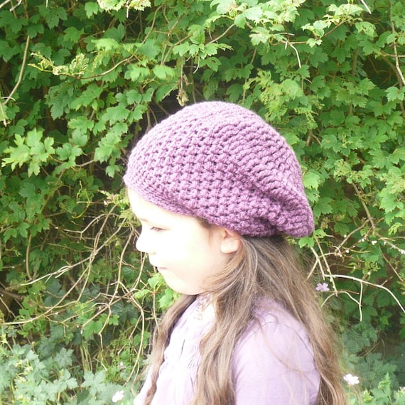 Items similar to Crochet PATTERN SLOUCHY HAT Blackberry ...