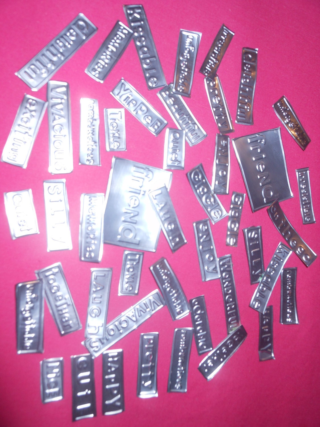 Recycled Metal Words Aluminum Can Words for by melmac84 on Etsy
