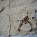 Hand Knit Crochet Baby Sweater Coat and Booties Set Eco Cotton Size 18M