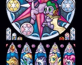My Little Pony: Friendship is Magic Stained Glass Window  - Full Size