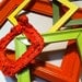 Funky Vintage Frames, Upcycled, Painted, Summer Colors, Kitsch Home Decor
