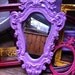 Upcycled Ornate Mirror in Pink/Lavender, Little Bo Peep, Funky Home Decor, Hollywood Regency