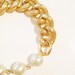 COCO bfrend Bracelet- Gold Chunky Chain with Large Pearls
