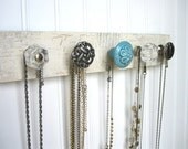 Jewelry Holder Necklace Display with Baby Blue Flower Knob