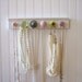 Necklace Display Jewelry Rack in Pinks and Greens