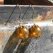 Topaz Glass Earrings Hand Blown Glass Earrings Earthy