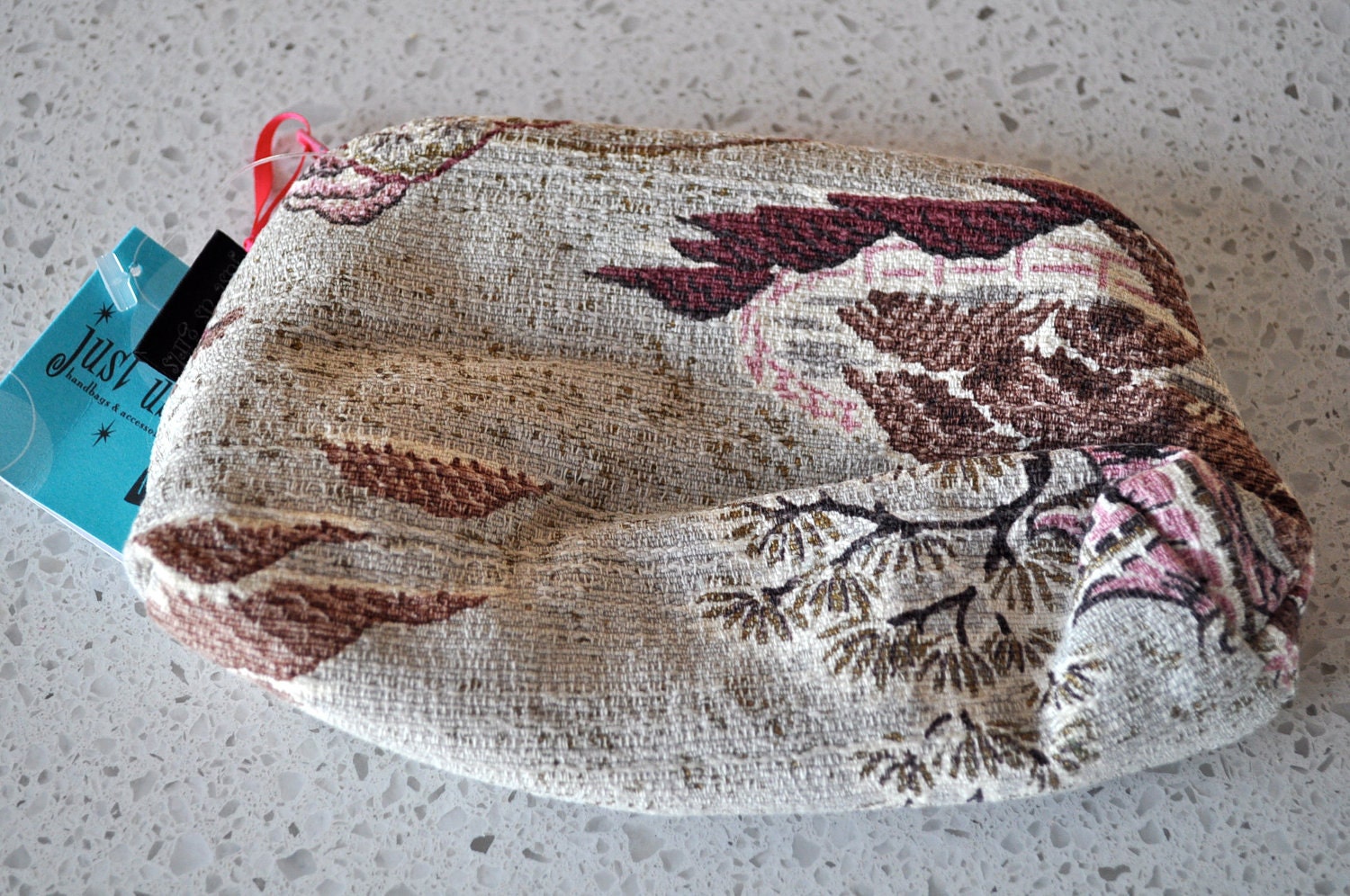 Cosmetic Bag with vintage fabric one of a kind design asian fabric