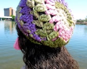 SALE - Was 16, Now 8 - Crochet Tam - Spring Summer Hat - Dreadlock Tam - AYAN