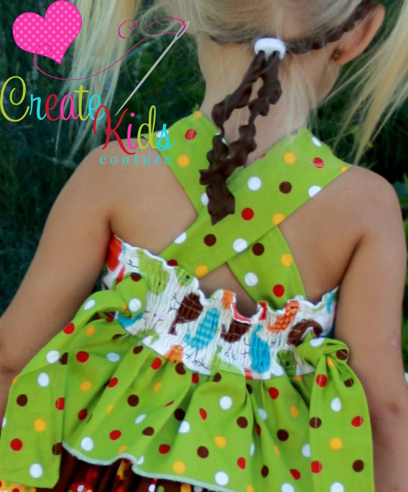 Kiki's Extra Ruffled Top PDF Pattern size 6/12 months to size 8 girls