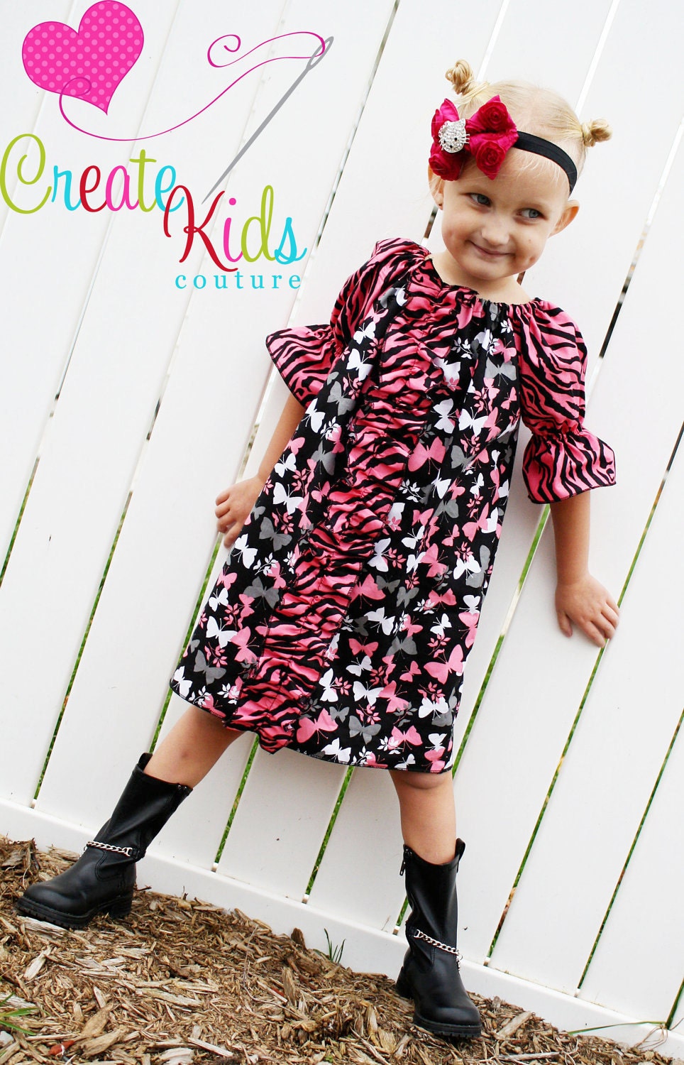 Merideth's Center Ruffle Peasant Dress and Top PDF Pattern size 18 months to size 6